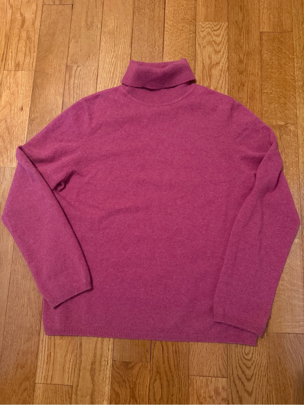 100% Cashmere charter club sweater Pink Hot Pink High-neck Turtleneck